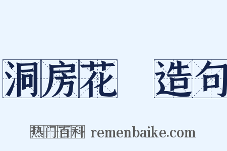 洞房花燭造句是什么意思的图片